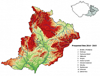 map of prospected sites